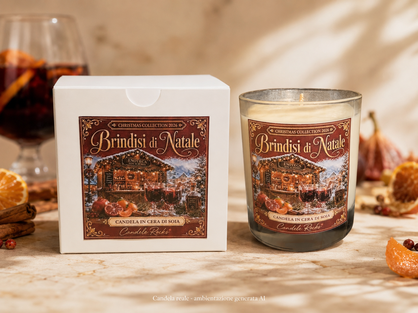 Brindisi di Natale - candela con scatola