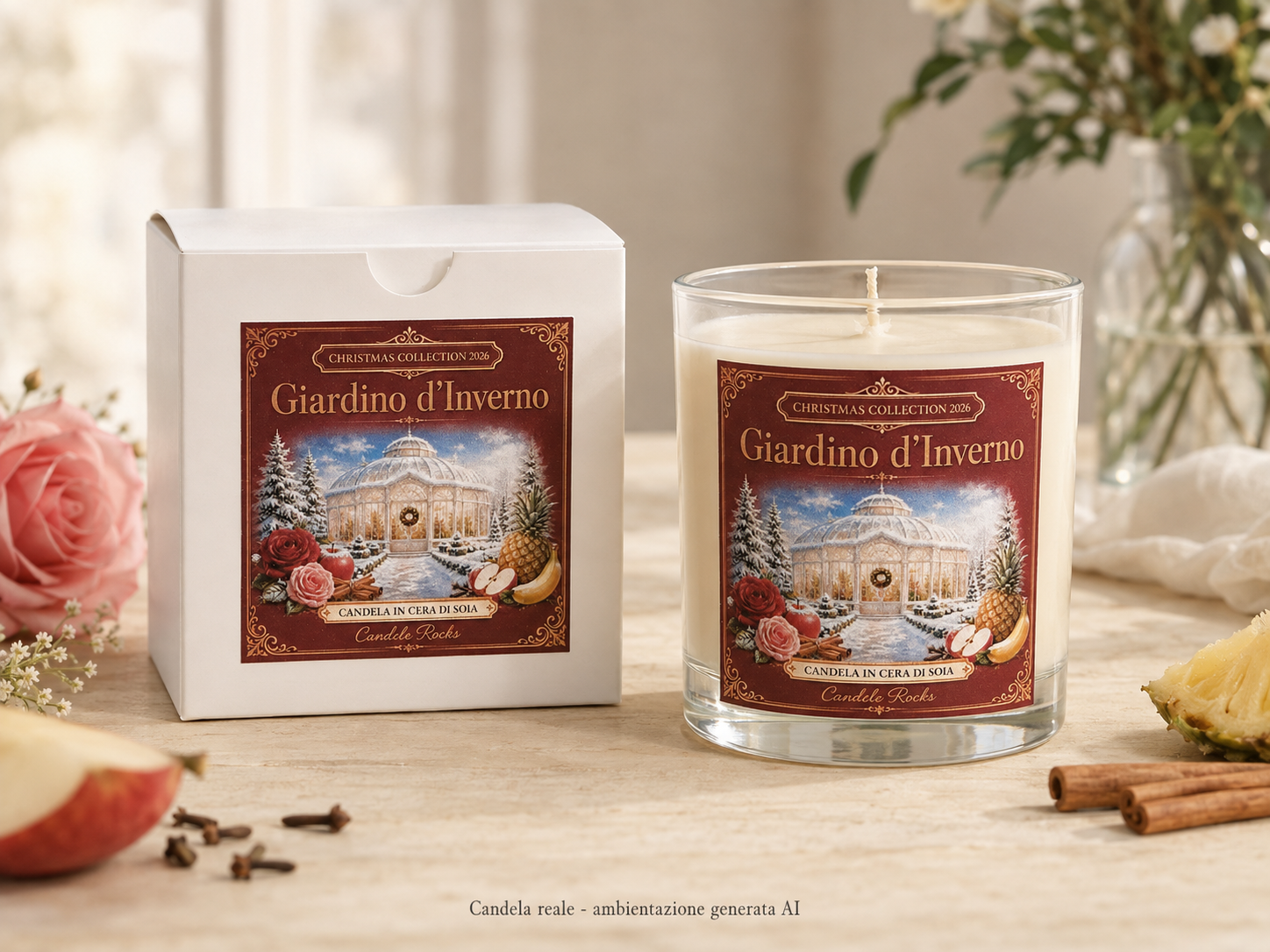 Giardino d’Inverno - candela con scatola