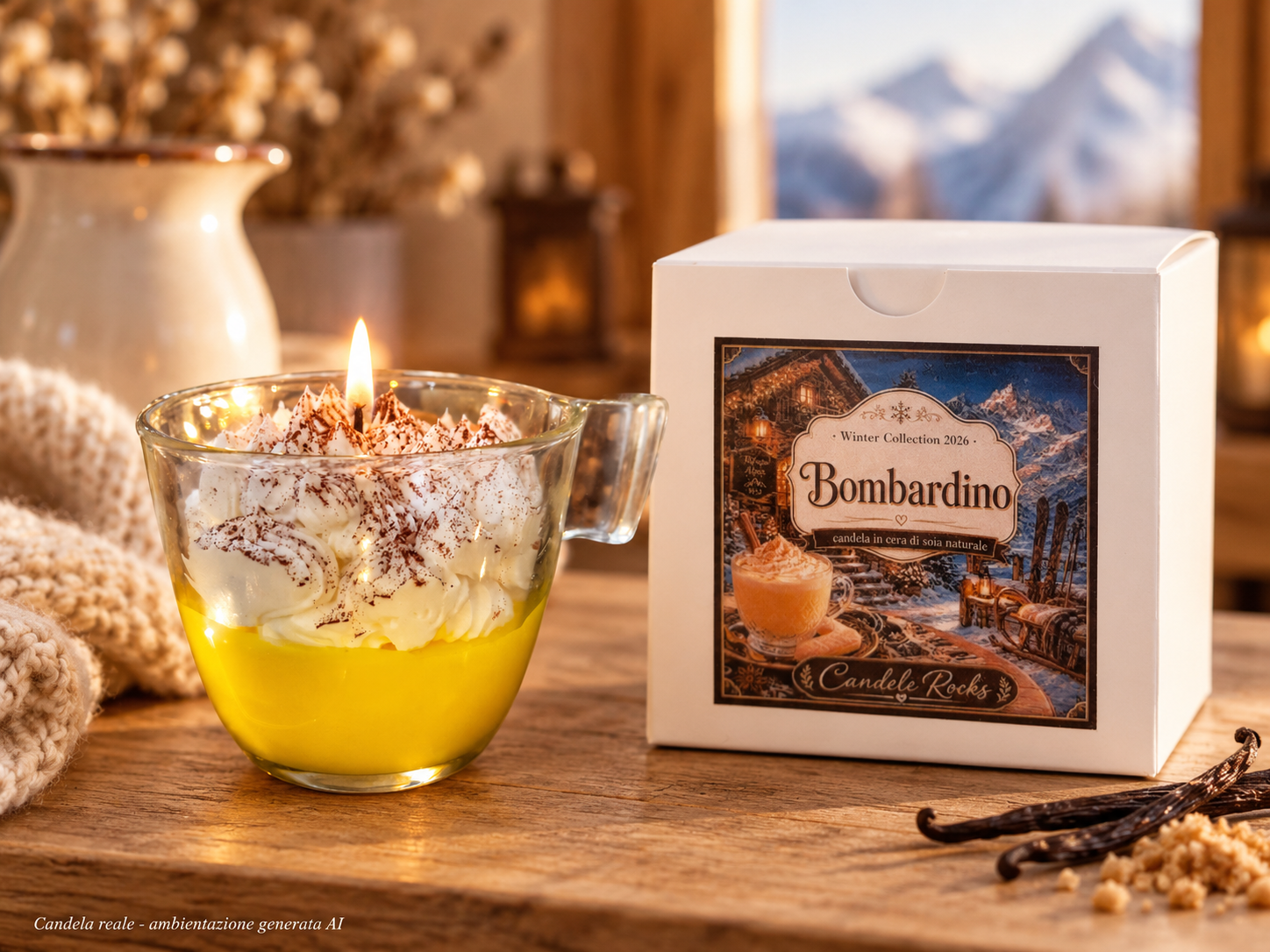 Bombardino - candela con scatola